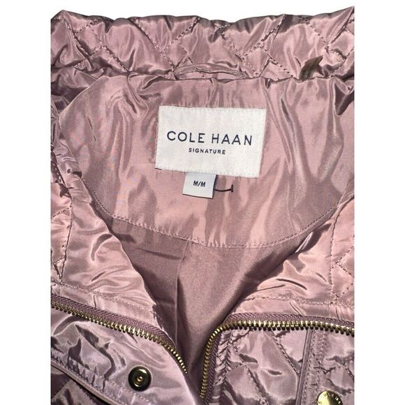 Cole Haan Signature Quilted Tan Beige Mauve Coat Jacket Women's Size M - Picture 2 of 5